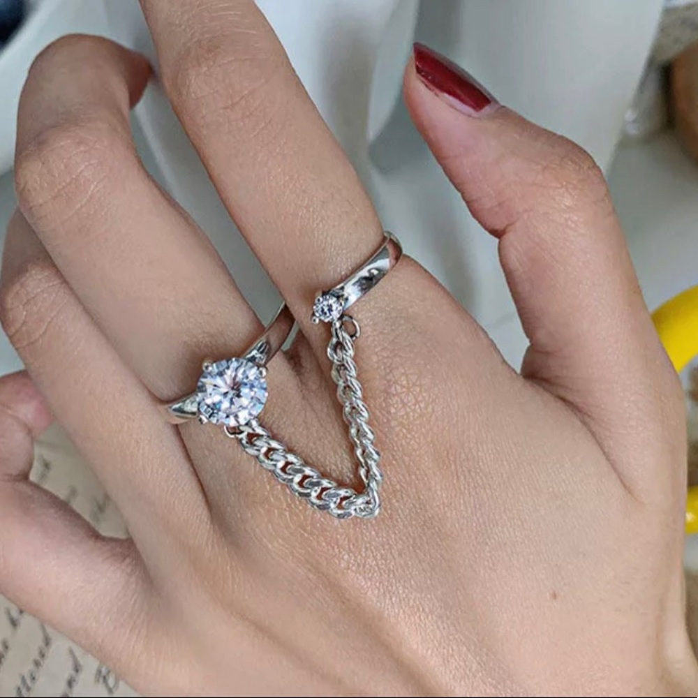 Sterling Silver double ring 💍💍✨💫